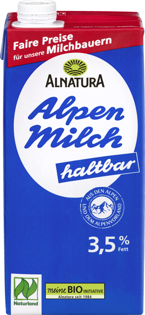 Bild 1 von Alnatura Bio Haltbare Alpenmilch 3,5%