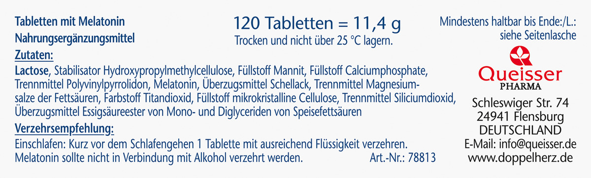 Bild 1 von Doppelherz aktiv Melatonin Tabletten