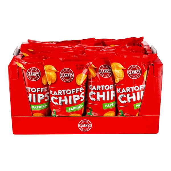 Bild 1 von Clarky's Paprika Chips 200 g, 20er Pack