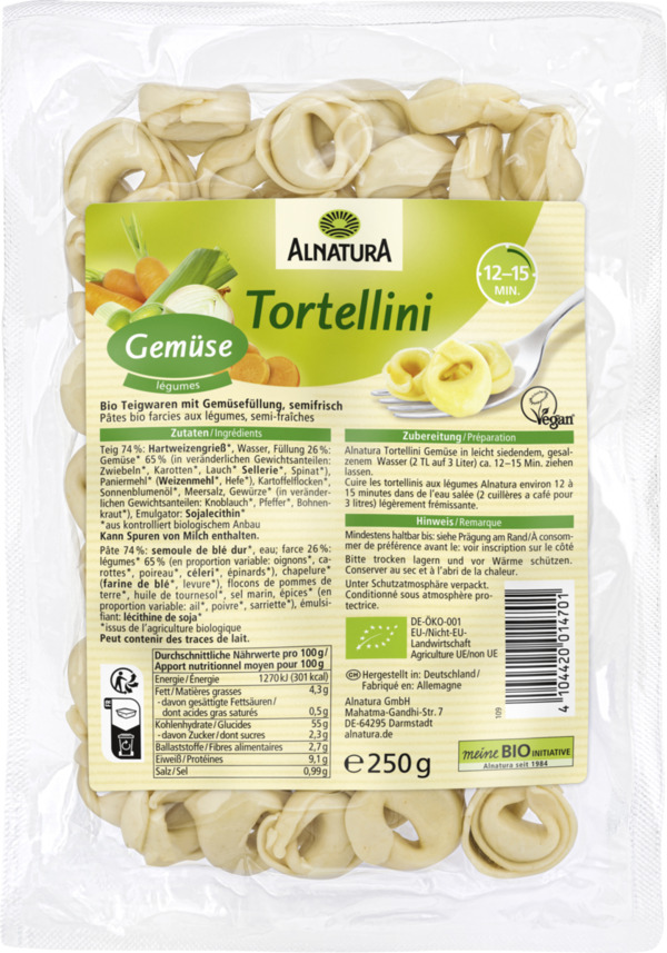 Bild 1 von Alnatura Bio Tortellini Gemüse