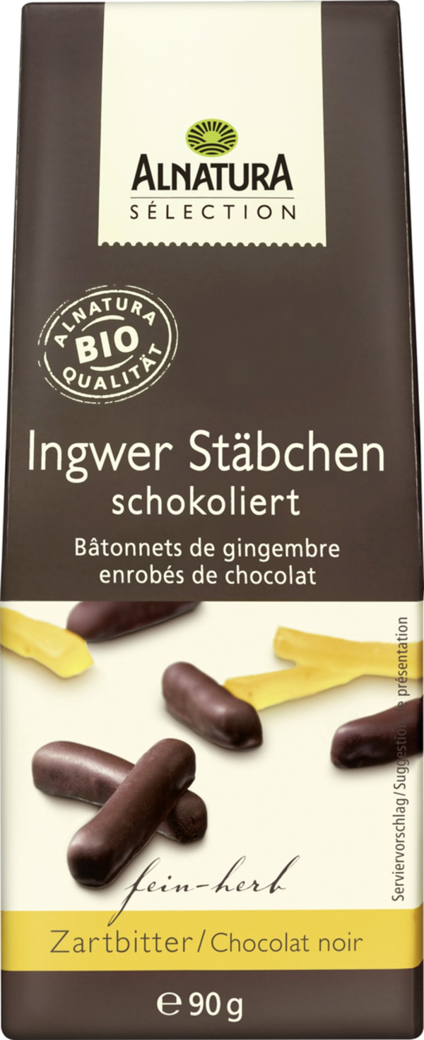 Bild 1 von Alnatura Sélection Bio Sélection Ingwer Stäbchen schokoliert