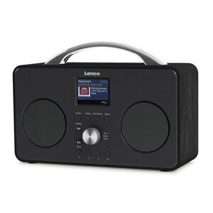 Lenco Internet-Radio PIR-645 mit DAB+/FM Radio, wiederaufladbarem Akku und Bluetooth, schwarz