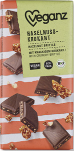 veganz Bio Schokolade Haselnuss-Krokant