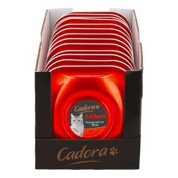 Bild 1 von Cadora Katzennassnahrung Mousse Rind 85 g, 13er Pack