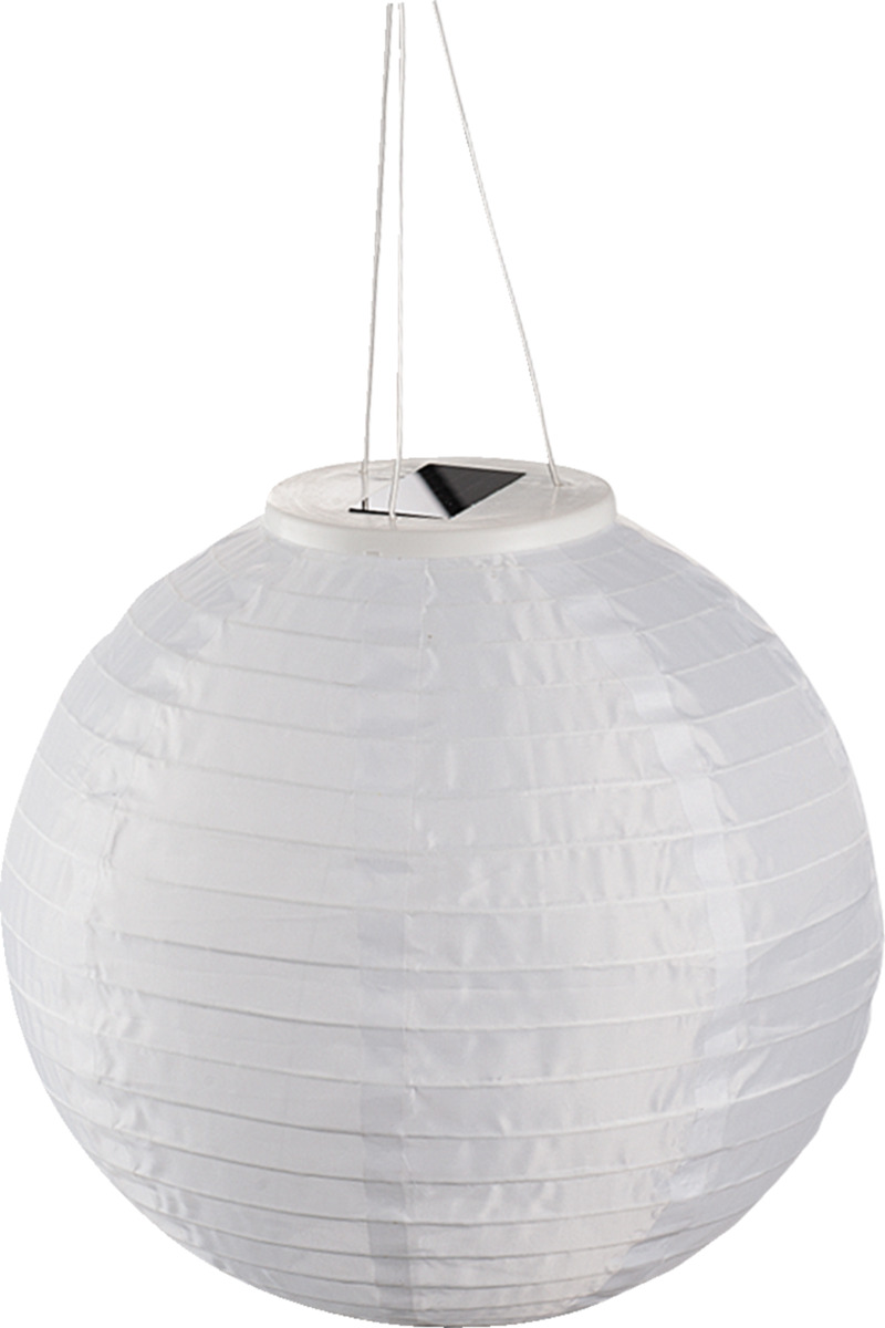 Bild 1 von IDEENWELT Solar-Lampion weiß 25 cm