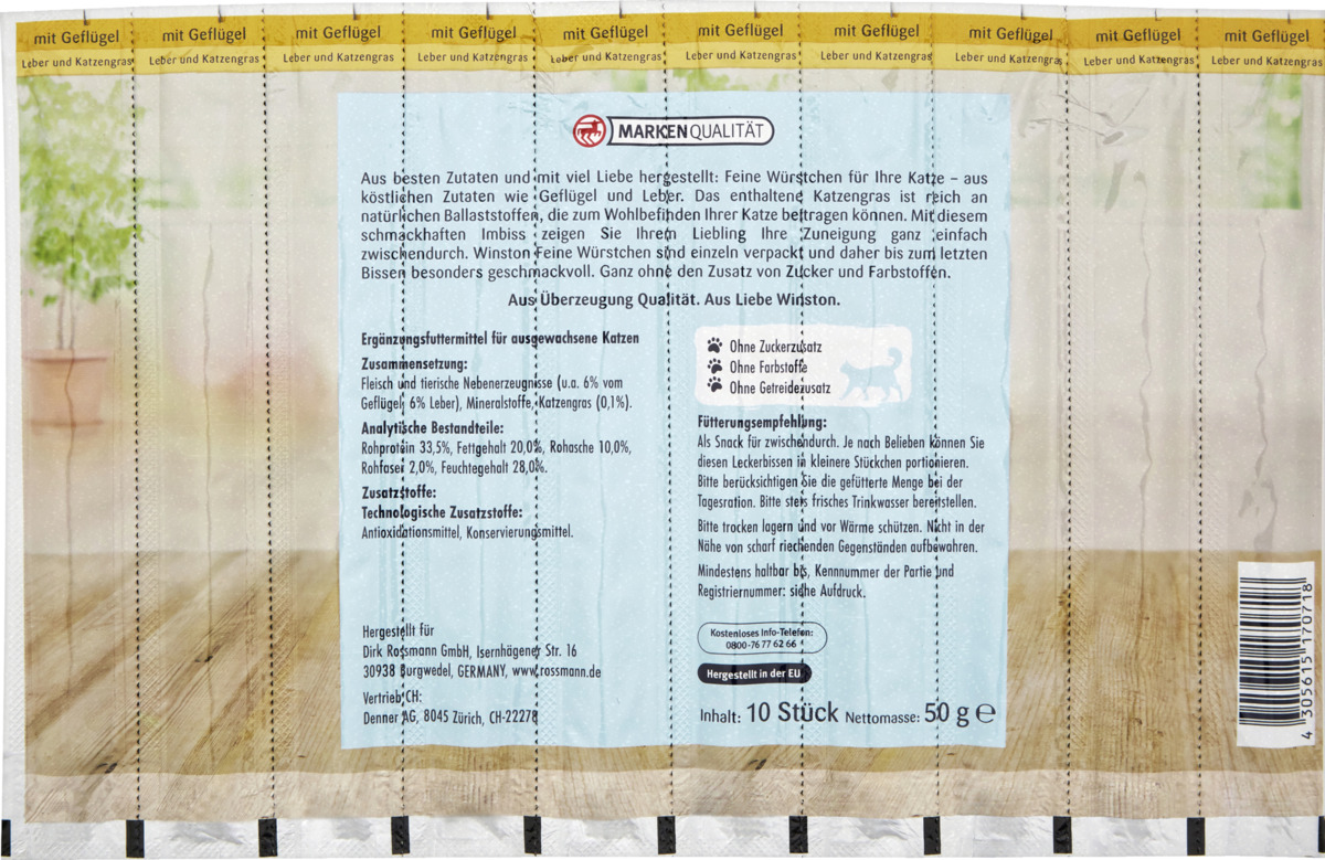 Bild 2 von Winston 
            feine Würstchen mit Geflügel & Leber