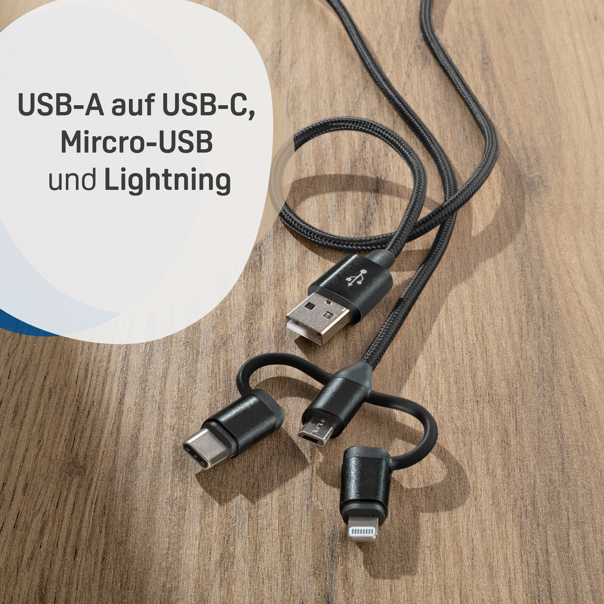 Bild 3 von IDEENWELT Best Basics 3-in-1-Lade- und Datenkabel
