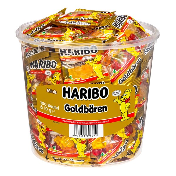 Bild 1 von Haribo Goldbären Fruchtgummi Minis - 100 Stück im Eimer, 1kg