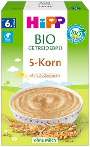 HiPP Bio Getreidebrei 5-Korn, ab 6. Monat