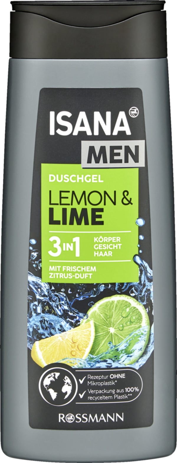 Bild 1 von ISANA MEN Duschgel Lemon & Lime