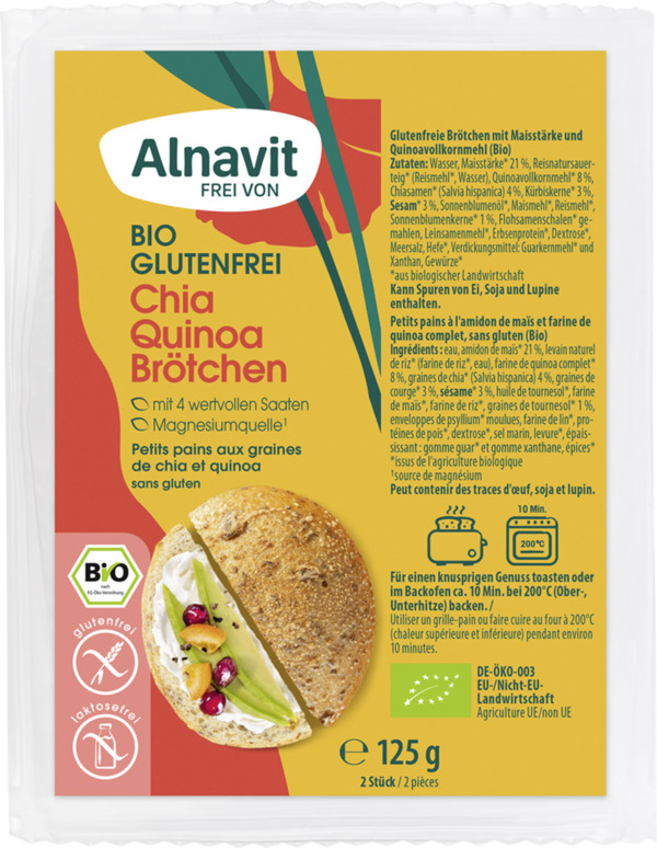 Bild 1 von Alnavit Bio Chia-Quinoa Brötchen