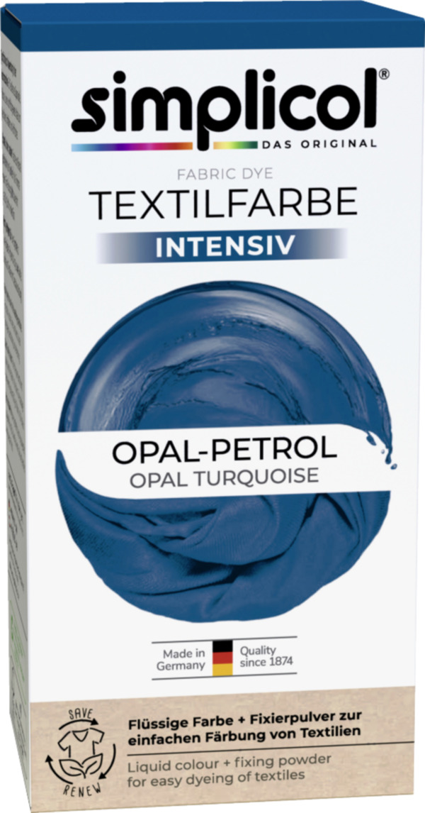 Bild 1 von simplicol Textilfarbe intensiv Opal-Petrol