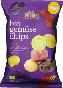 Best Foodies bio gemüse chips, bunte kartoffeln mit alpensalz & schwarzem pfeffer, 70 g