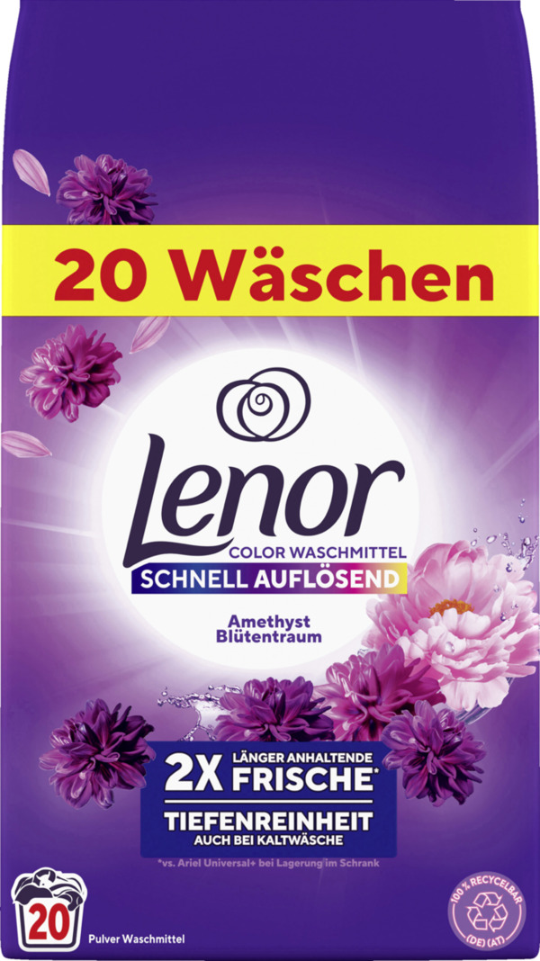 Bild 1 von Lenor Colorwaschmittel Pulver Amethyst Blütentraum 20 WL