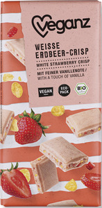 veganz Bio Schokolade Weisse Erdbeer-Crisp