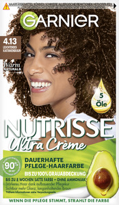 Garnier Nutrisse Ultra Créme dauerhafte Pflege-Haarfarbe 4.13 leuchtendes Kastanienbraun