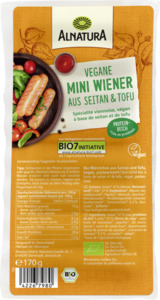 Alnatura Bio vegane Mini Wiener aus Seitan & Tofu