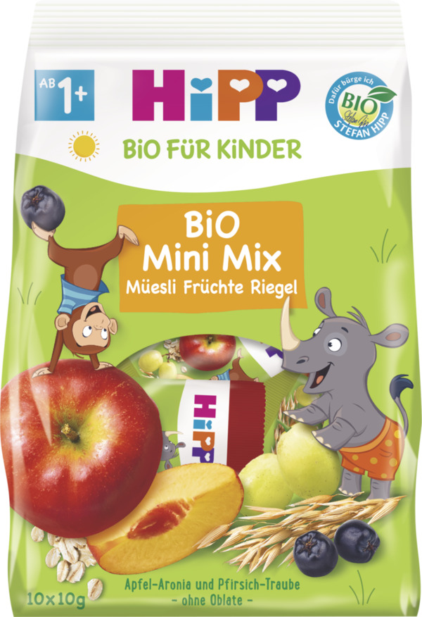 Bild 1 von HiPP Bio Mini Mix Müesli Früchte Riegel