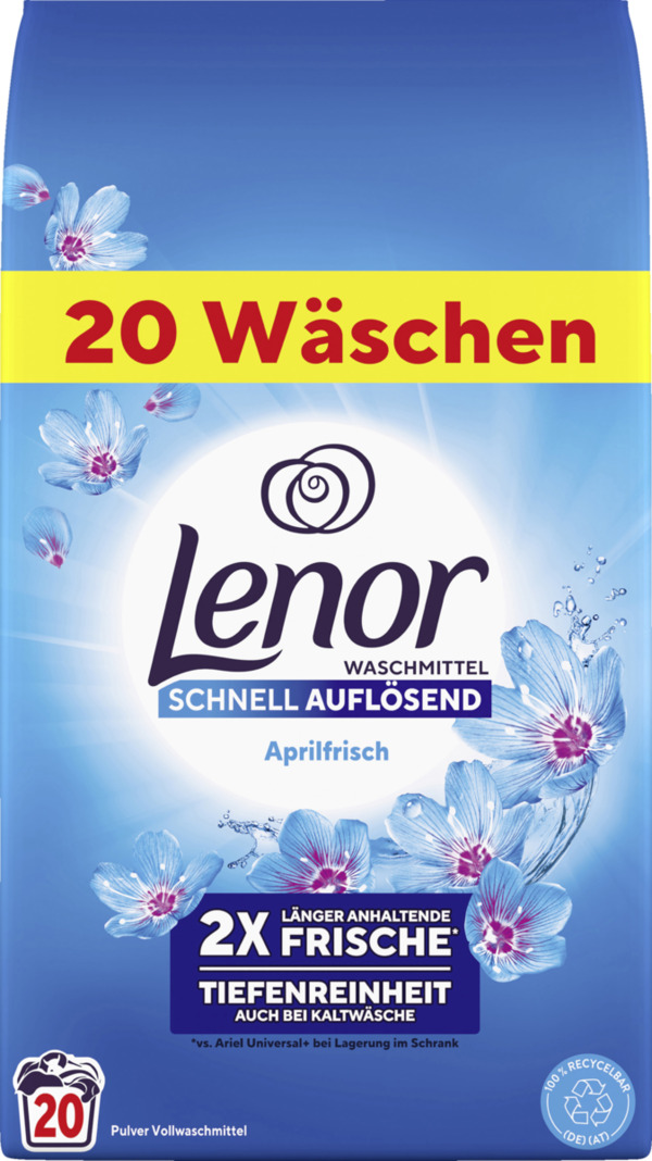 Bild 1 von Lenor Vollwaschmittel Pulver Aprilfrisch, 20 WL