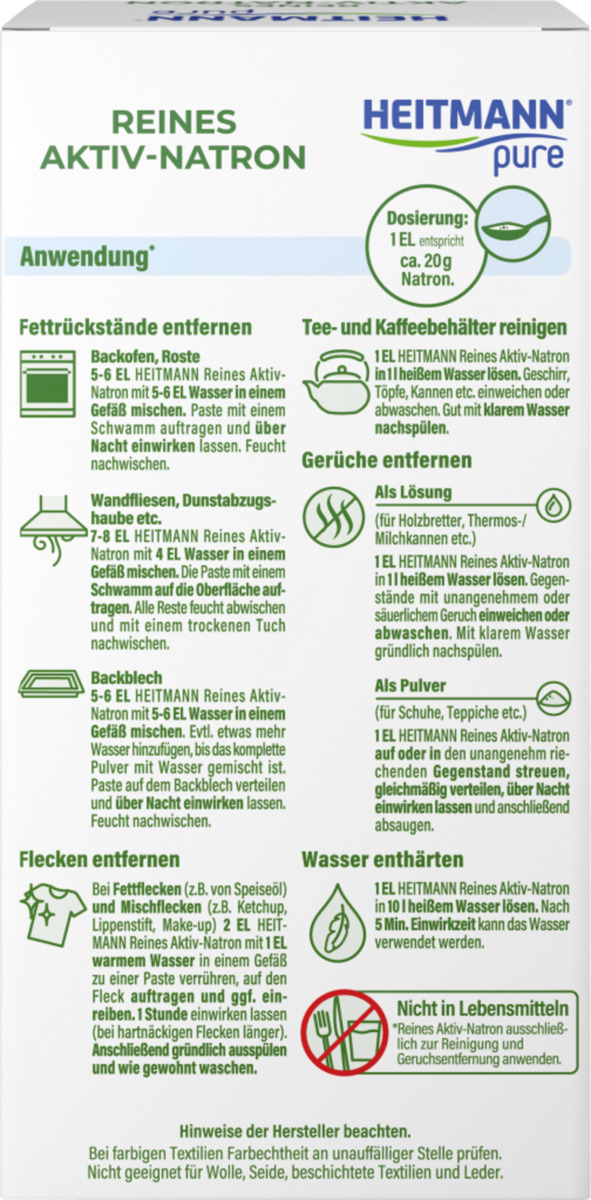 Bild 4 von Heitmann pure reines Aktiv Natron Pulver