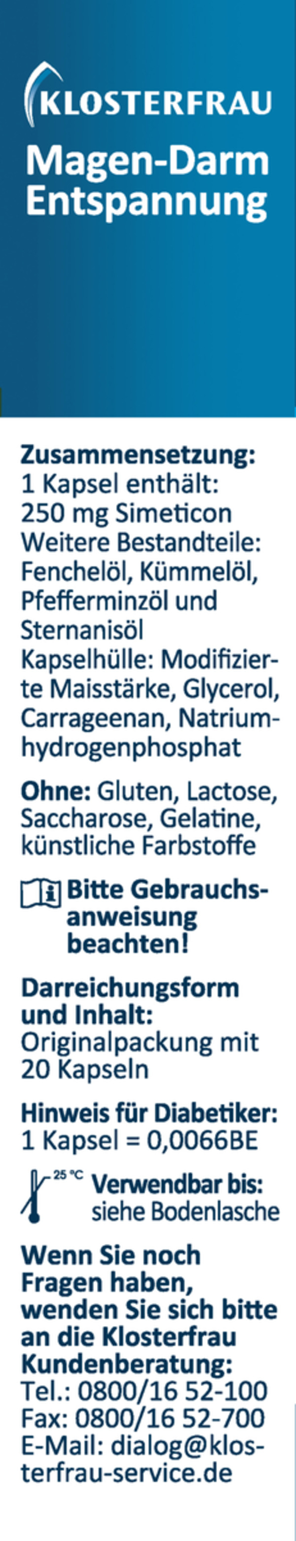 Bild 2 von Klosterfrau Magen-Darm Entspannung Kapseln