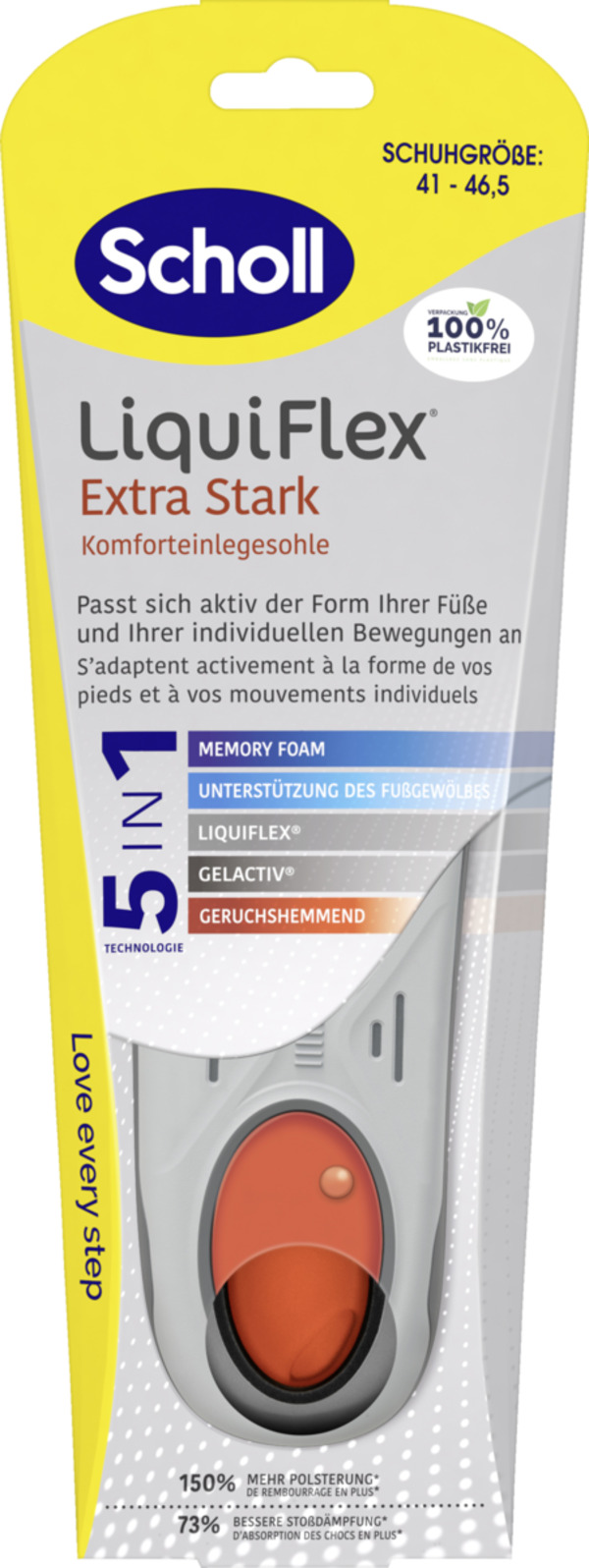 Bild 1 von Scholl LiquiFlex Extra Stark Komforteinlegesohle Größe 41- 46,5