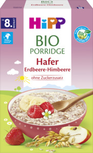 HiPP Bio Porridge Hafer Erdbeere-Himbeere