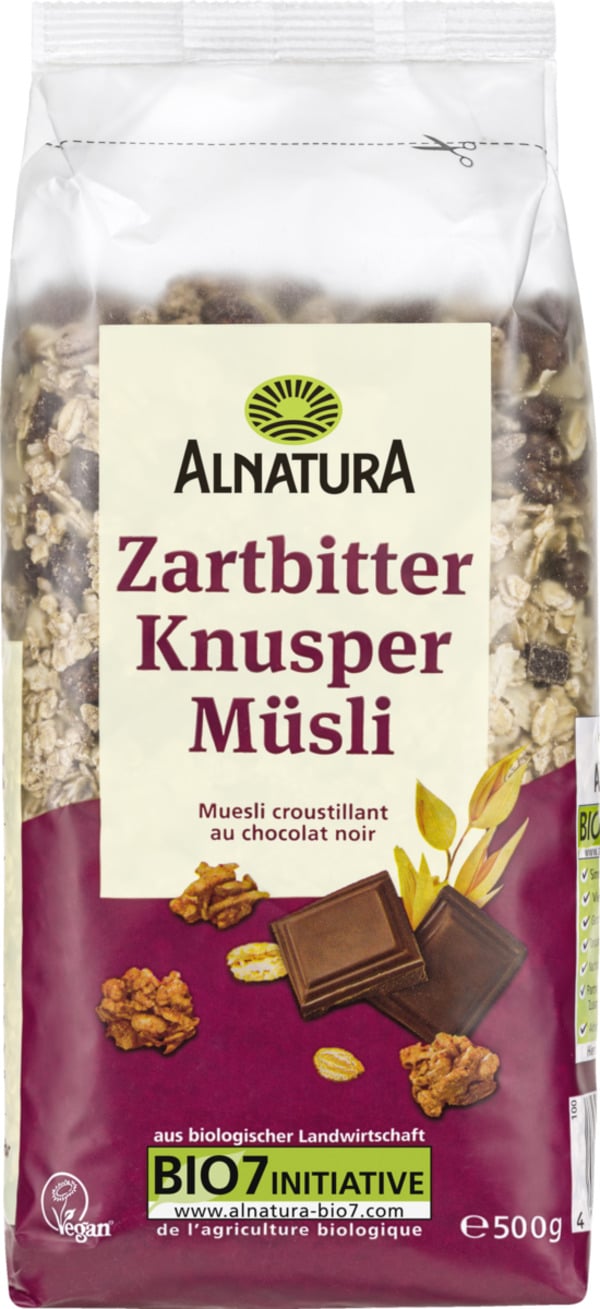 Bild 1 von Alnatura Bio Zartbitter Knusper Müsli