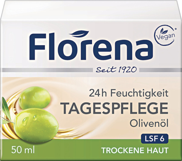 Bild 1 von Florena 24h Feuchtigkeit Tagespflege Olivenöl 5.98 EUR/ 100 ml