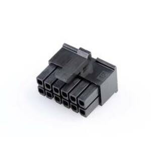 Molex 430251200 Micro-Fit 3.0 Receptacle Housing, Dual Row, 12 Circuits, UL 94V-0, Black