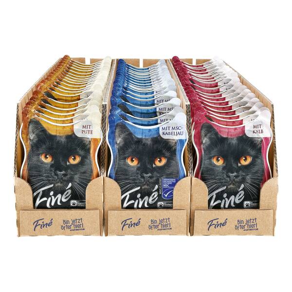 Bild 1 von Fine Katzennahrung Feine Pate 85 g, verschiedene Sorten, 54er Pack