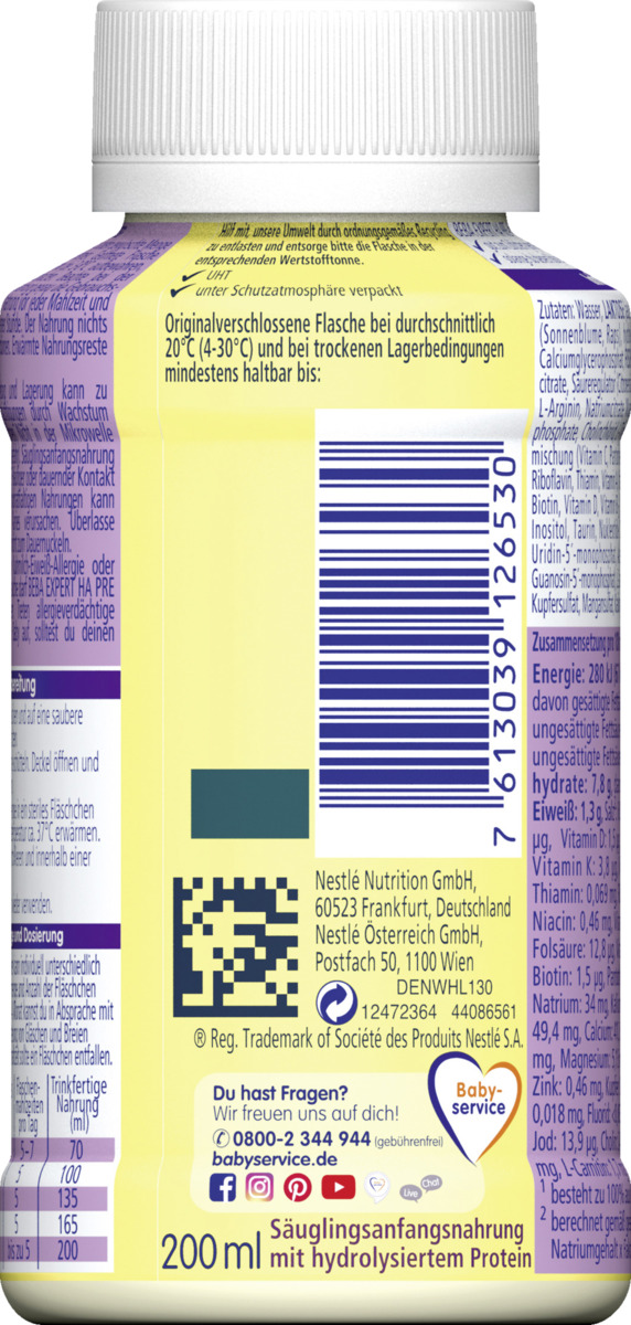 Bild 4 von BEBA expert HA PRE hydrolysierte Anfangsnahrung von Geburt an