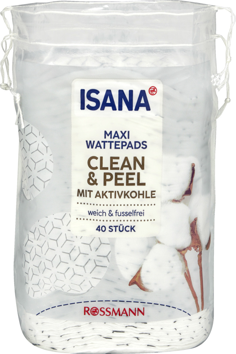 Bild 1 von ISANA Maxi Wattepads Clean & Peel mit Aktivkohle