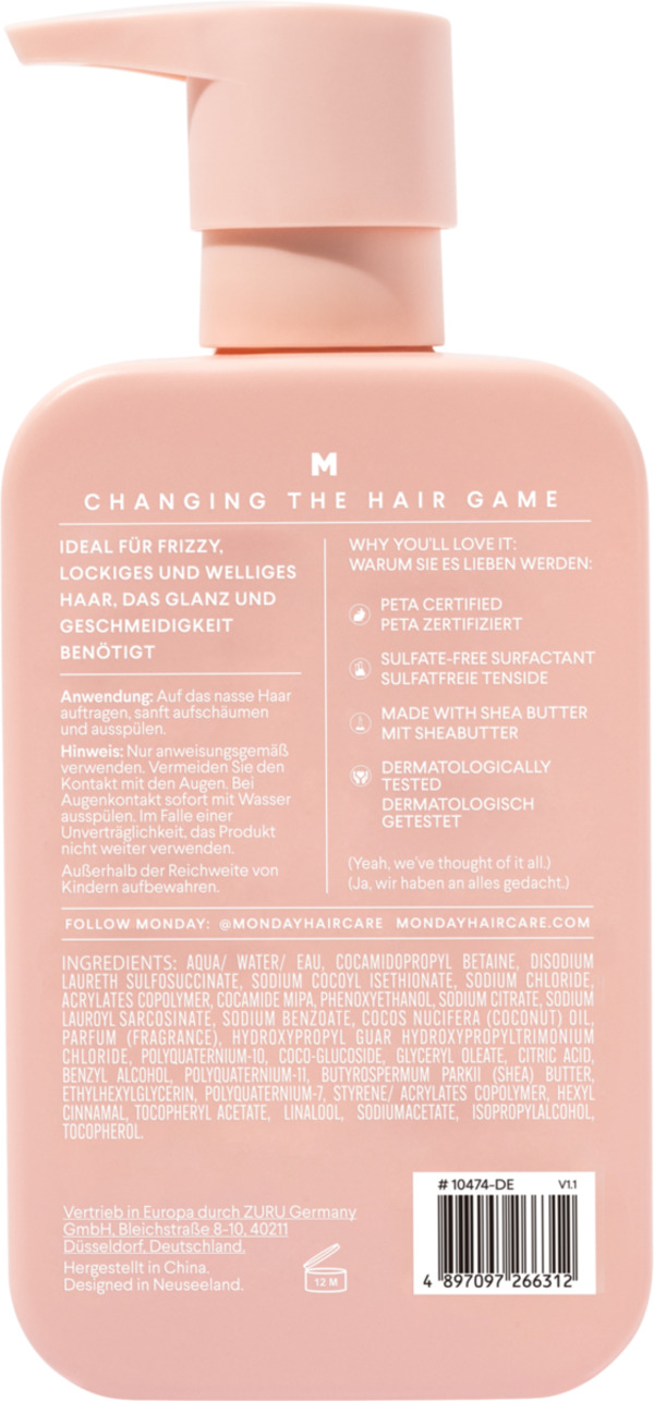 Bild 2 von MONDAY Haircare Smooth Antifrizz Shampoo