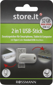 store.it 2in1 USB-Stick 3.0, 32 GB