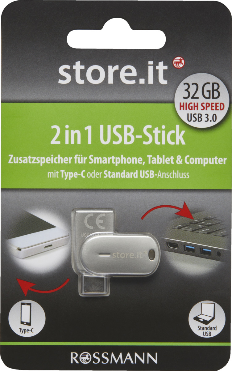 Bild 1 von store.it 2in1 USB-Stick 3.0, 32 GB