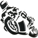Bild 1 von 3D Aufkleber "Motorrad" Maße: 12x9cm, schwarz Louis