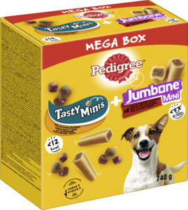 Pedigree Mega Box Snacks mit Tasty Minis & Jumbone Mini