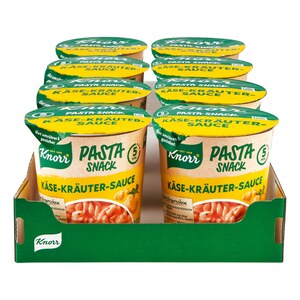 Knorr Snack Becher Pasta in Käse-Kräuter-Sauce 59 g, 8er Pack