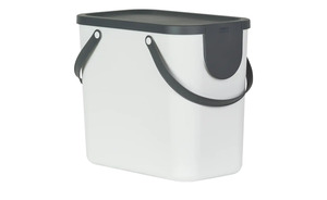 Rotho Abfallbehälter 25 Liter  Albula weiß Kunststoff Maße (cm): B: 40 H: 34 T: 23,5 Küchenzubehör