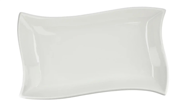 Bild 1 von for friends Servierplatte wellenförmig weiß Porzellan Maße (cm): B: 17 H: 4 Geschirr & Besteck