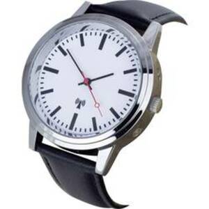 EUROTIME Funk Armbanduhr 62528 (Ø x H) 40 mm x 11 mm Edelstahl Gehäusematerial=Metall Material (Armband)=Leder