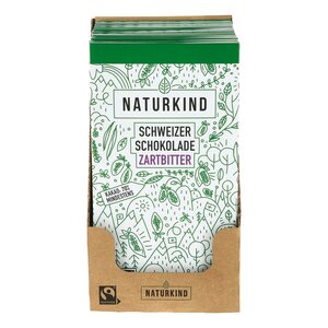 Naturkind Bio Tafelschokolade Zartbitter 100 g, 12er Pack