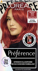 L’Oréal Paris Préférence Dauerhafte Haarfarbe Vivid Colors Bright Red 8.624 Montmartre