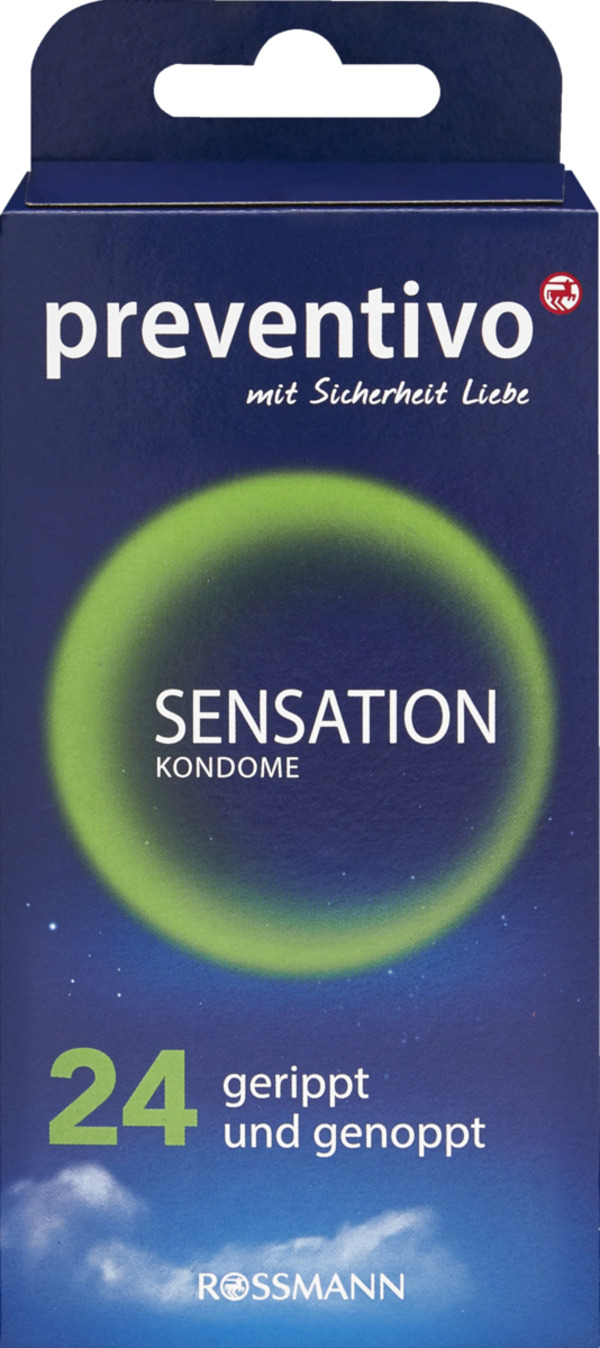 Bild 1 von preventivo Sensation Kondome gerippt und genoppt