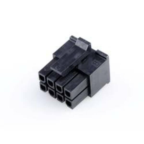 Bild 1 von Molex 430250800 Micro-Fit 3.0 Receptacle Housing, Dual Row, 8 Circuits, UL 94V-0, Low-Halogen, Black