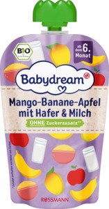 Babydream Bio Mango-Banane-Apfel mit Hafer & Milch