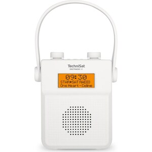 0001/3955 TechniSat DIGITRADIO 30 DAB+ Digitalradio (Duschradio, Wasserdicht, DAB+, Bluetooth, UKW, FM, RDS, LCD) weiß