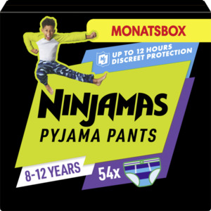 Pampers Ninjamas Pyjama Pants für Jungs 8-12 Jahre, Monatsbox
