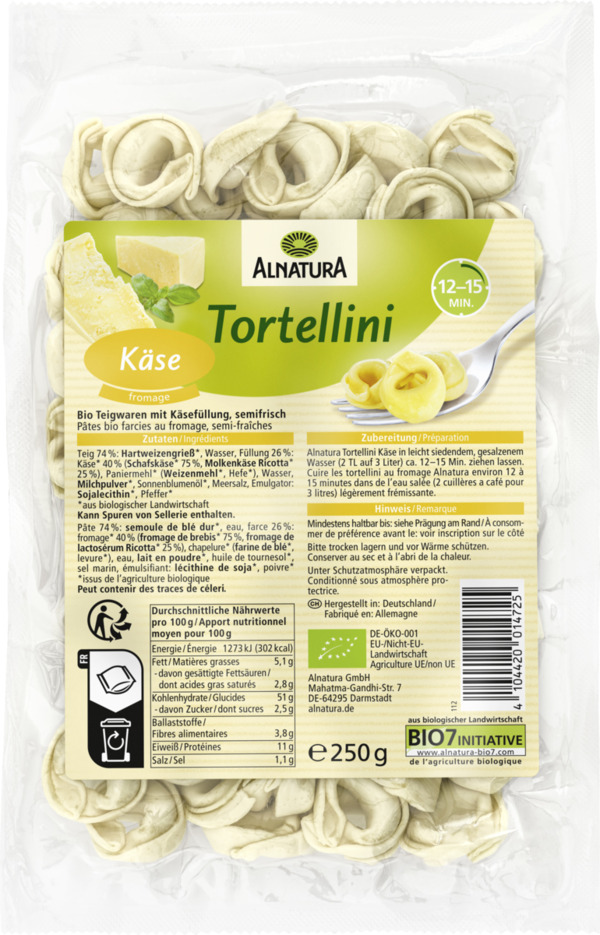 Bild 1 von Alnatura Bio Tortellini Käse